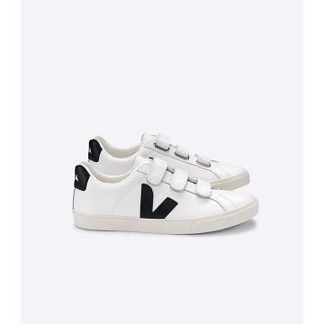 Zapatillas Veja 3-LOCK LEATHER Hombre White/Black | España 300NWY
